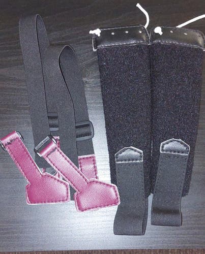 Vaughn V8 Outside Knee Wings, Professor Straps and Boot Straps