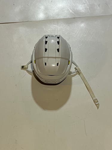 Used White Medium Bauer Re-Akt 100 Helmet Pro Stock
