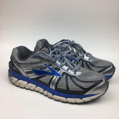 Brooks Beast 16 Men's Running Athletic Shoe Gray Blue Sz 9.5 Extra Wide