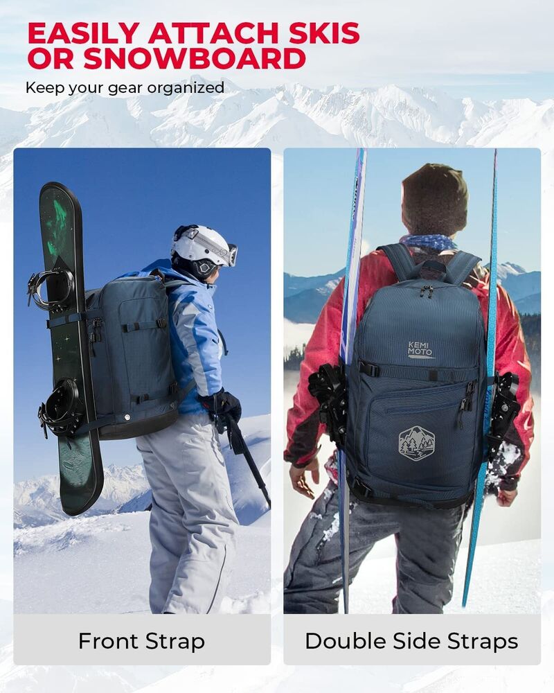 KEMIMOTO Ski Boot Bag Snowboard Ski Backpack Snowsport Travel Bags 