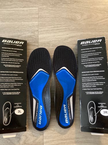 New Bauer Size 3 Speed Plate 2.0 Hockey Skates