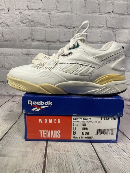 Reebok Centre Court Womens Shoes Size 6 White Purple New With Defect | SidelineSwap