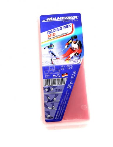 Holmenkol High Fluoro Racing Wax Mid 150g NEW- Cracked Plastic Lid