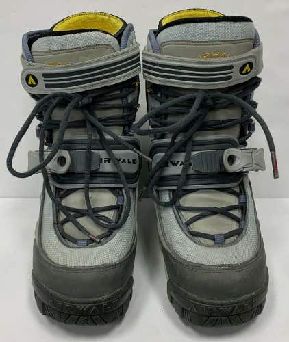 Vintage VERY RARE Airwalk Butte IQ snowboard boots mens 9 snowboarding gray lace