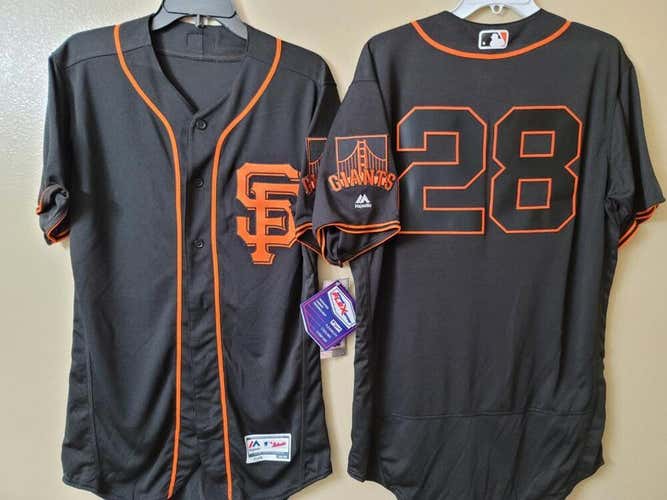 20817 Majestic San Francisco Giants BUSTER POSEY Authentic GAME Jersey BLACK NWT