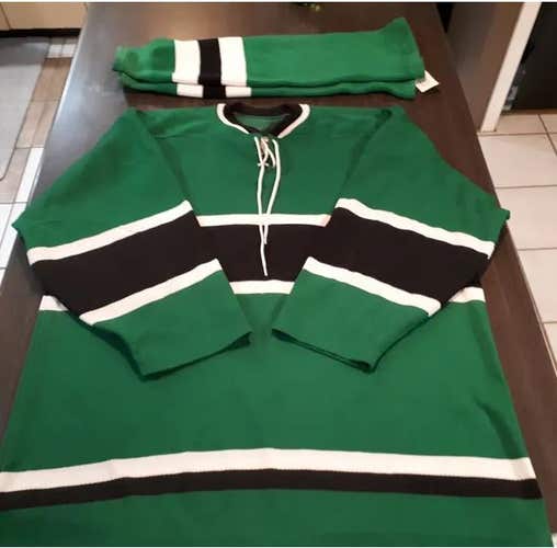 Dallas Stars style COMBO JERSEY & SOCKS Men's New XL blank Jersey
