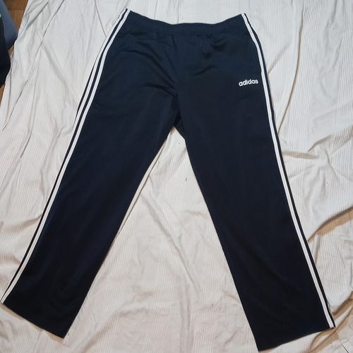 ADIDAS PRIMEGREEN POLYESTER TRACK PANTS MENS XL LOOSER FIT WARM-UPS NAVY LN!!