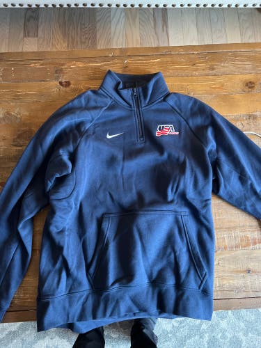Nike Team USA Hockey Jacket Sweatshirt Quarter-Zip M