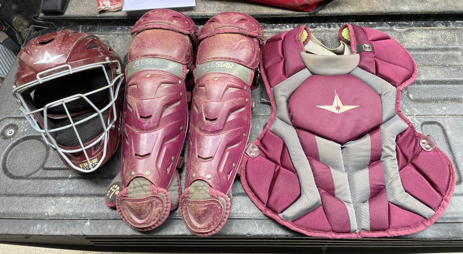 All Star System 7 Catcher's Set Read description for size