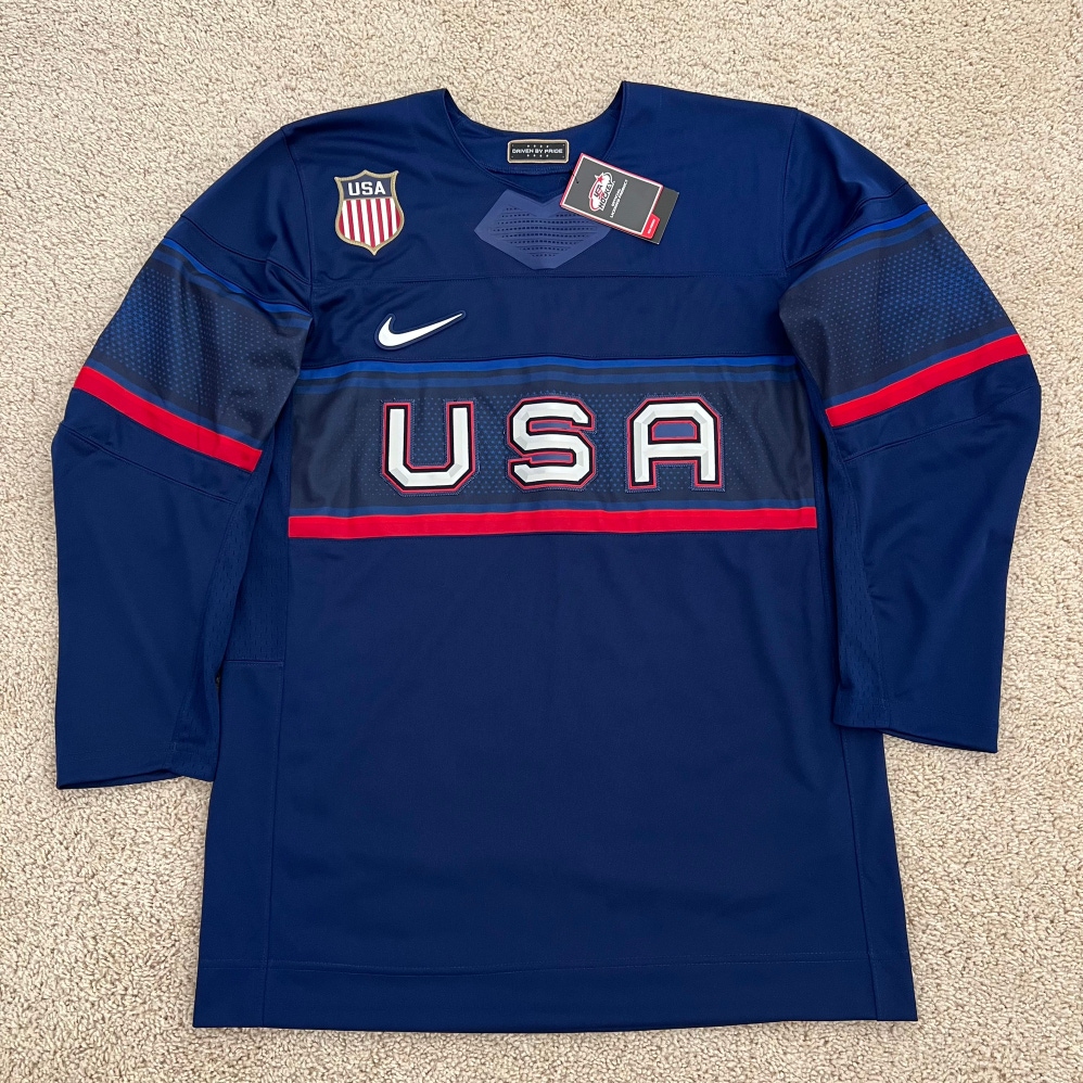 Nike USA Hockey Away 'Blue Void' Jersey Men's Size Medium