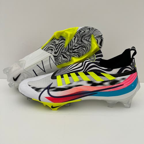 (Size 13.5) Nike Vapor Edge Elite 360 'Multi Zebra Stripes' Flyknit Lacrosse/Football Cleats