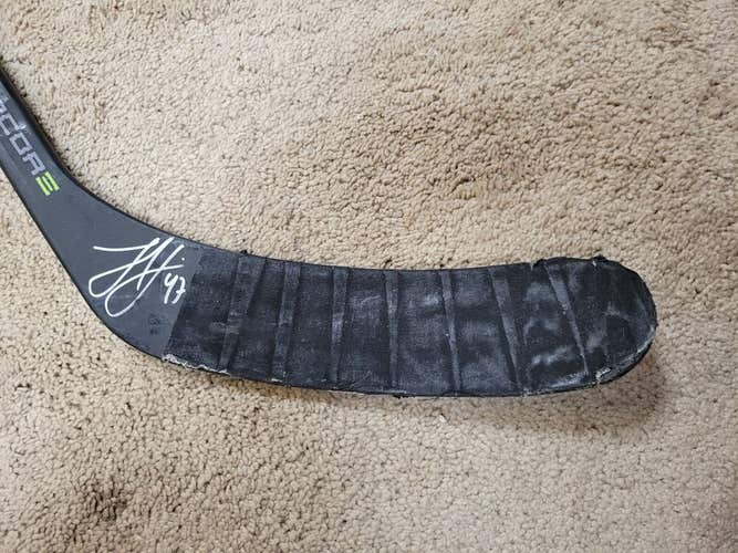 HAMPUS LINDHOLM 12-20-16 Signed Anaheim Ducks PHOTOMATCHED Game Used Stick COA
