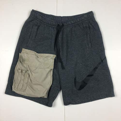rePURPOSED Nike Cargo Pocket Sweatshirts Dark Gray 34" Waist (Medium)