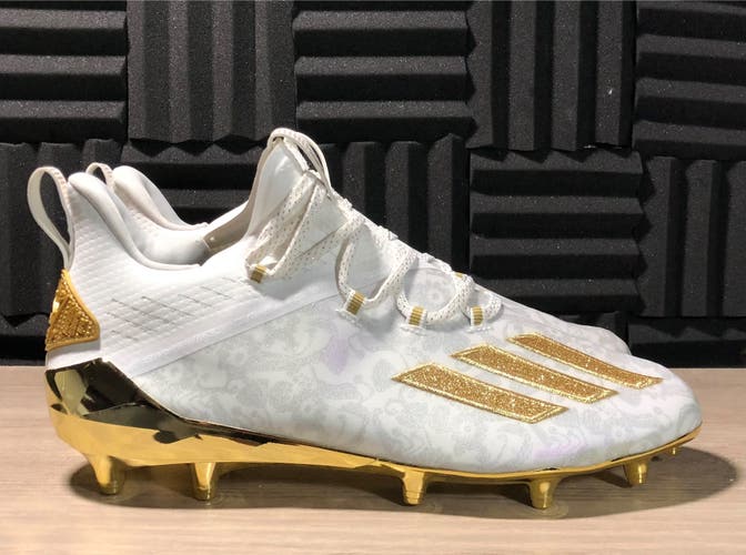 Adidas Adizero Football Cleats Young King Cloud White Gold EH2724 Men’s 10.5