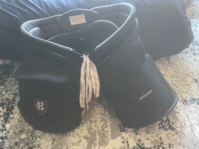 Used Large Bauer Holy Cross Pro Stock Supreme Pro Hockey Goalie Pants