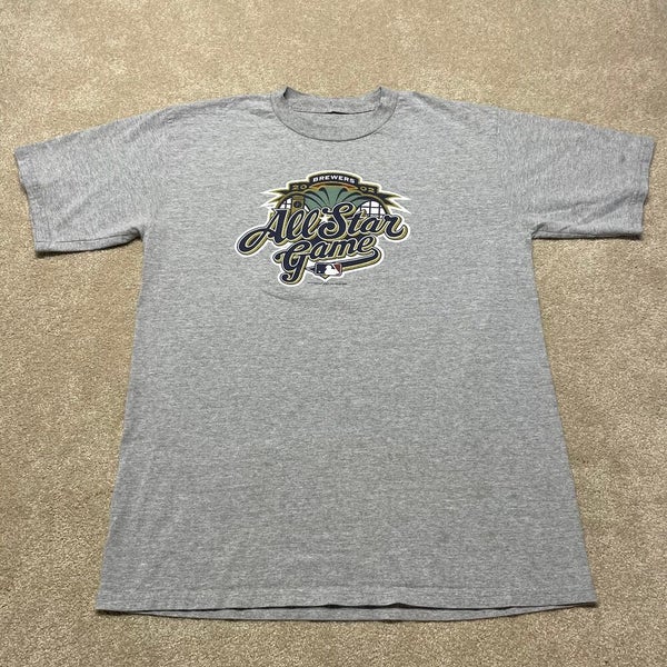 MLB All Star Game Shirt Men Large Adult 2002 Milwaukee Brewers