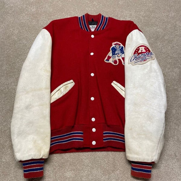 New England Patriots Jacket Men Large NFL Football Vintage 80s Heavy Rare  Delong