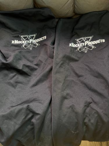 Hockey goalie slide board pad sleeves