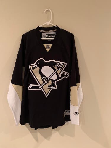 Two Reebok NHL Pittsburgh Penguins Premier Jerseys, Men’s Large and Medium