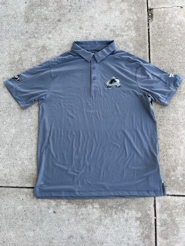 Colorado Avalanche 2021 Draft Gray New XL Golf Shirt