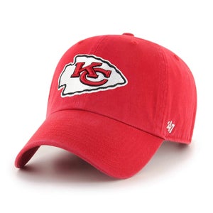 Kansas City Chiefs KC 47 Brand NFL Clean Up Adjustable Strapback Hat Dad Cap Red
