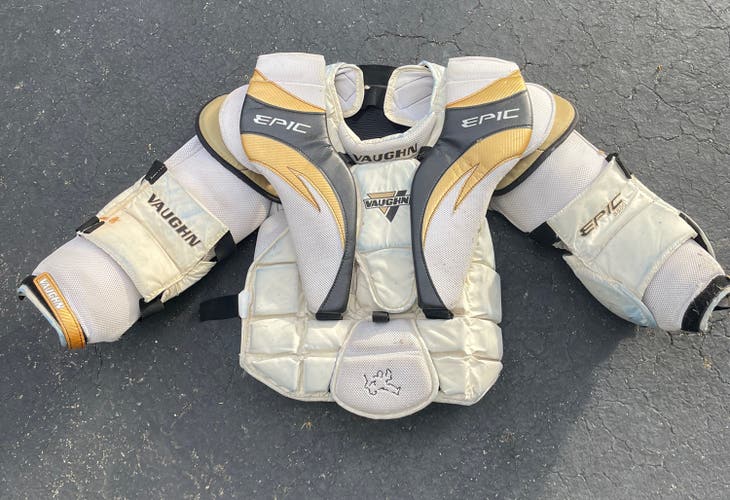 Used Large Vaughn Epic 8800 Goalie Chest Protector