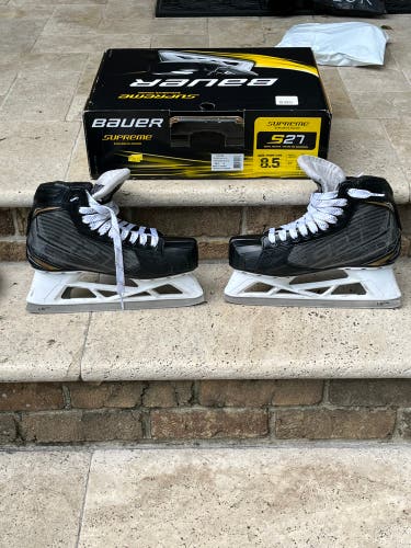 Used Bauer Regular Width  Size 8.5 Supreme S27 Hockey Goalie Skates