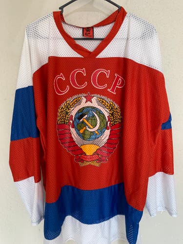 Vintage Sergei Fedorov Large USSR Red Army Jersey
