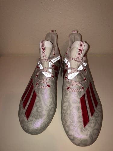 Adidas Mid Top Adizero Reign Young King Football Cleats Floral Red