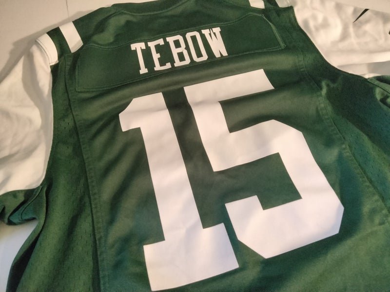 NFL On Field Nike Tim Tebow Green/White New York Jets Jersey #15