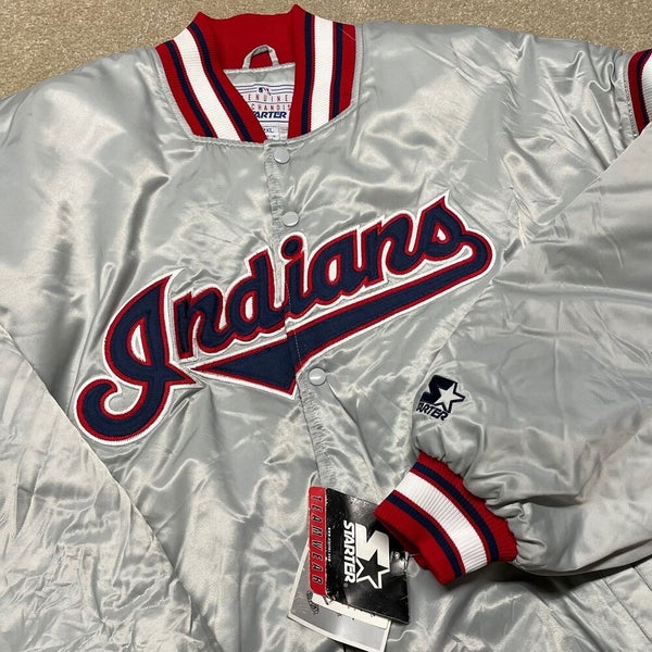 Cleveland Indians Jacket Men 2XL Adult Starter Satin MLB Baseball