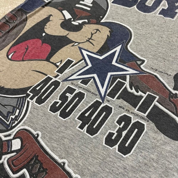 Vintage 1994 NFL Dallas Looney Tunes Football T-Shirt - Printing Ooze