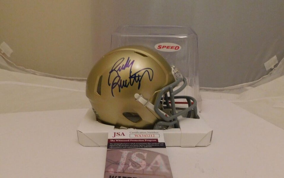 Rudy Ruettiger Autographed Speed Mini Football Helmet Notre