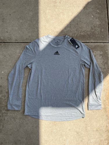 New Adidas Creator Gray Long Sleeve Shirt (M, L, XL)