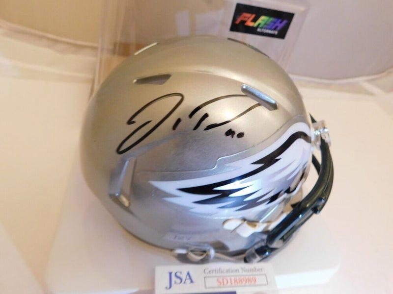 Jordan Davis Signed Eagles Full-Size Flash Alternate Speed Helmet (JSA)