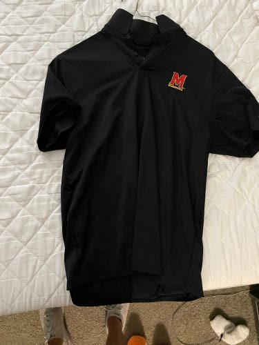 Maryland Team Issued Black Under Armour Polo