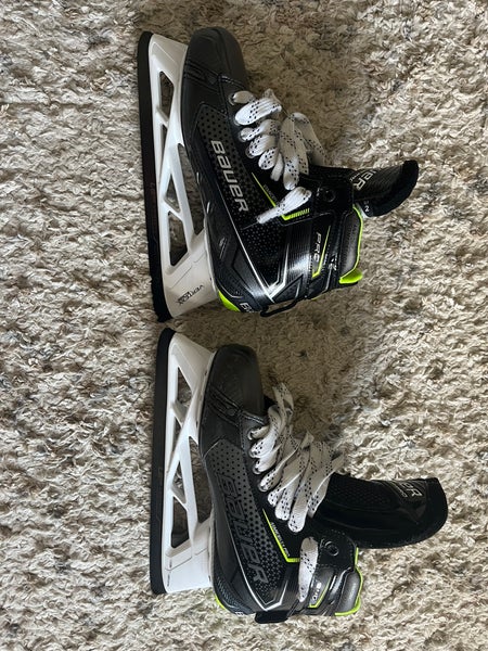 Used Bauer Regular Width Size 8.5 Pro Hockey Goalie Skates