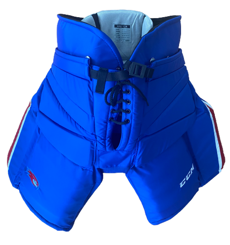 CCM HPG 12A Custom Pro Hockey Goalie Pants XL Royal Blue UML NCAA Pro Stock New (9090)