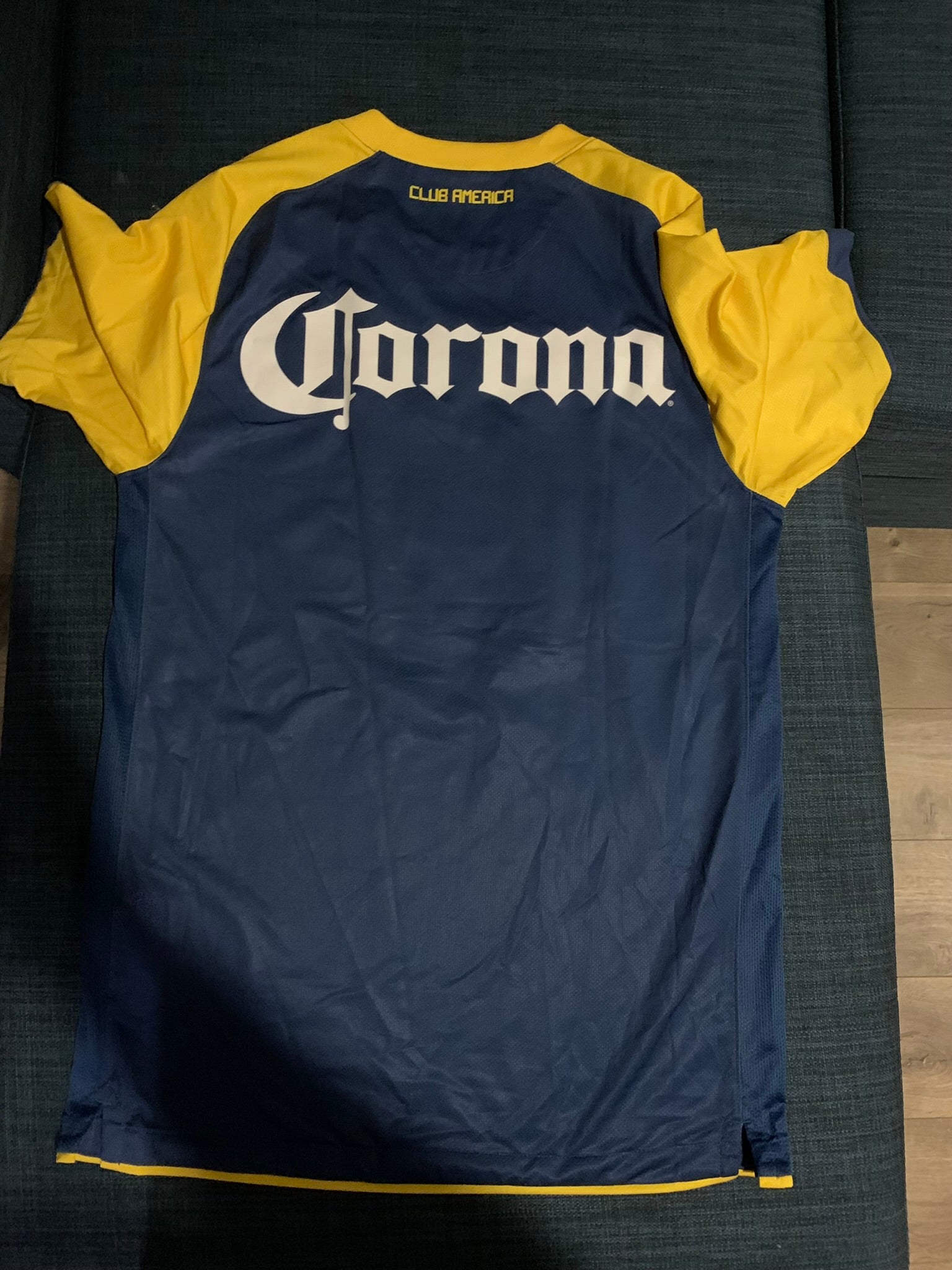 Blue and Yellow Nike Club America Authentic Jersey