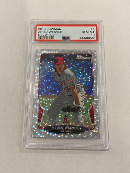 MLB Jared Weaver LA Angels 2013 Bowman Silver Ice PSA 10 - POP 1