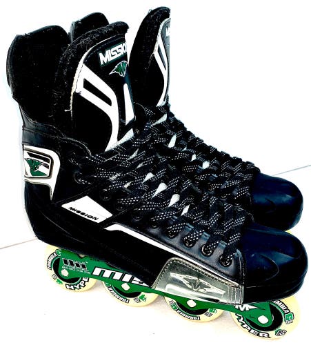 Mission DSX Inline Hockey Roller Skates Blades Size 13 E (13 US Men Shoe)