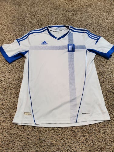 White Used Large Adidas Jersey