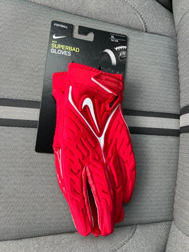 Red Adult XL Nike Superbad Gloves