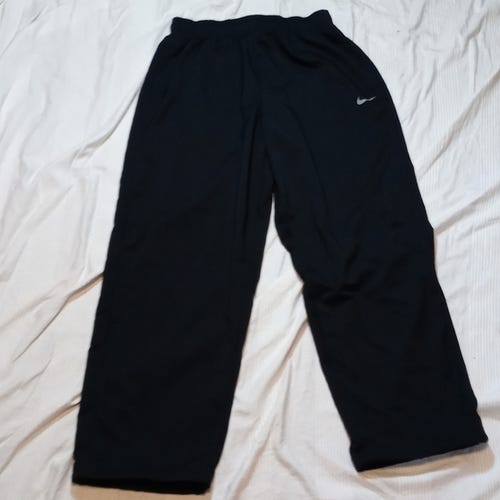 NIKE DRI-FIT POLYESTER TRACK PANTS MENS XL REG LOOSE FIT OPEN HEM WARM-UPS