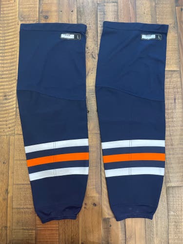 CCM Edge 4.0 Pro Stock Socks Edmonton Oilers Navy Large