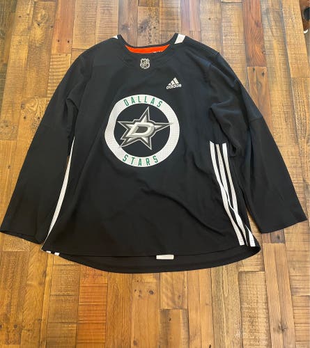 Adidas Dallas Stars Pro Stock Practice Jersey Black Size 54 / XL