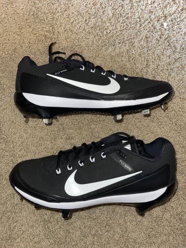 Nike Air Clipper Black Metal Baseball Cleats