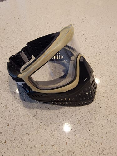 Used JT ProSHIELD Paintball Mask Pearl/Tan frame