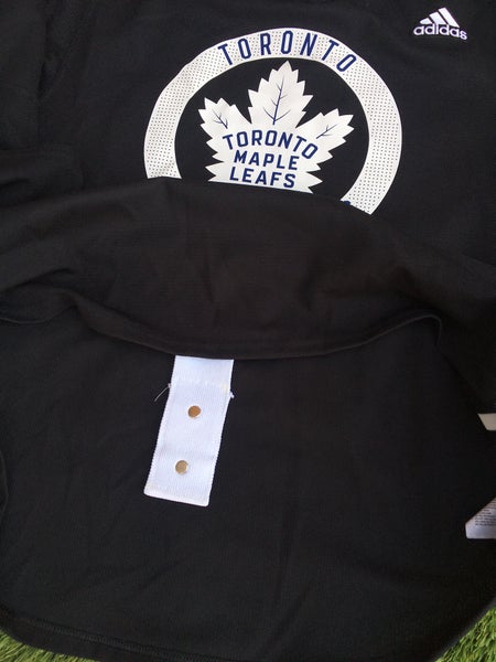 Adidas MIC Toronto Maple Leafs Black Pro Stock Hockey Practice Jersey Size  56