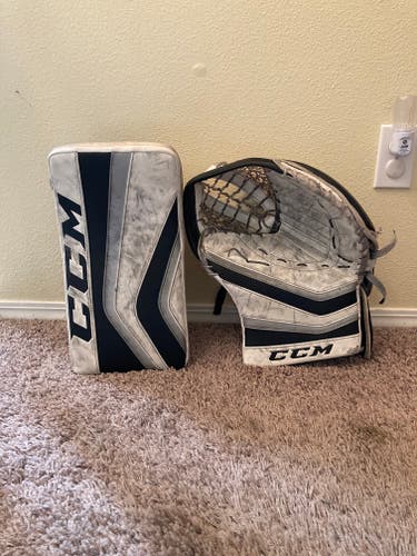 Used Intermediate Regular CCM Revolution 597 Glove and Blocker Set